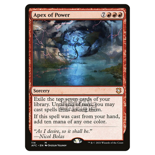 Magic The Gathering - Adventures in the Forgotten Realms - Commander - Apex of Power - 114/331