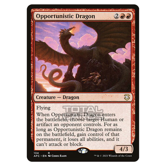 Magic The Gathering - Adventures in the Forgotten Realms - Commander - Opportunistic Dragon - 134/331