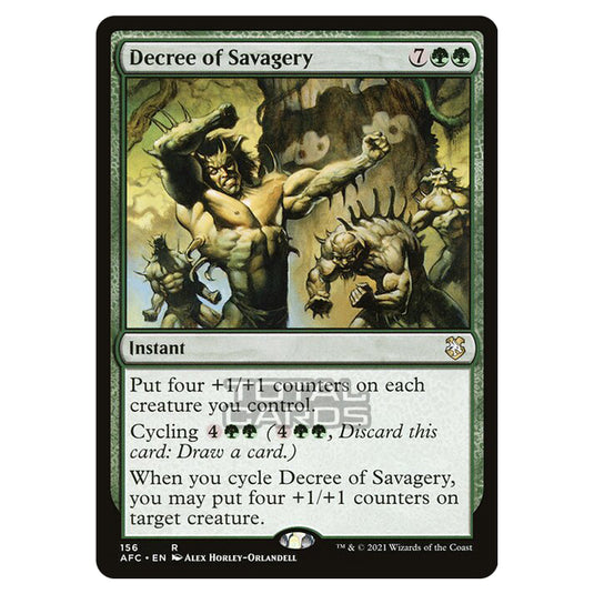 Magic The Gathering - Adventures in the Forgotten Realms - Commander - Decree of Savagery - 156/331