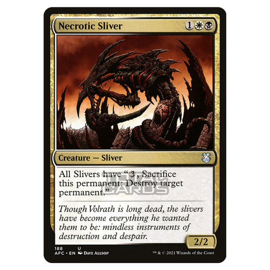 Magic The Gathering - Adventures in the Forgotten Realms - Commander - Necrotic Sliver - 188/331