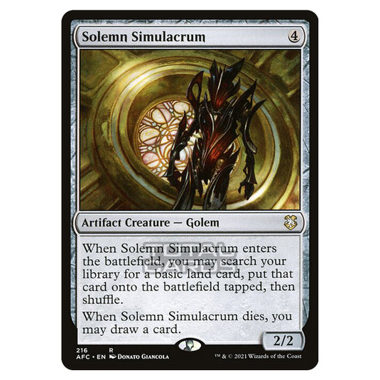 Magic The Gathering - Adventures in the Forgotten Realms - Commander - Solemn Simulacrum - 216/331