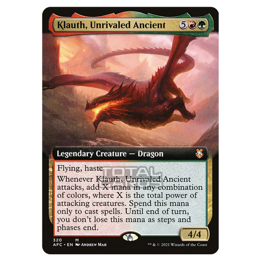 Magic The Gathering - Adventures in the Forgotten Realms - Commander - Klauth, Unrivaled Ancient - 320/331