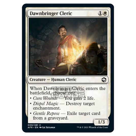 Magic The Gathering - Adventures in the Forgotten Realms - Dawnbringer Cleric - 9/281