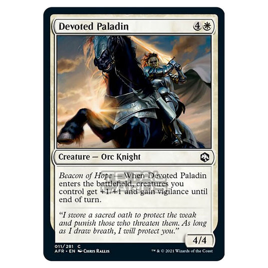 Magic The Gathering - Adventures in the Forgotten Realms - Devoted Paladin - 11/281