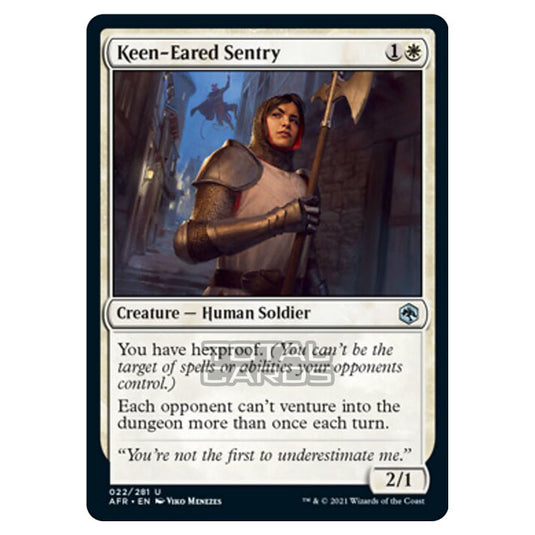 Magic The Gathering - Adventures in the Forgotten Realms - Keen-Eared Sentry - 22/281