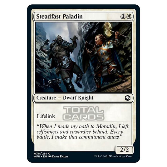 Magic The Gathering - Adventures in the Forgotten Realms - Steadfast Paladin - 38/281