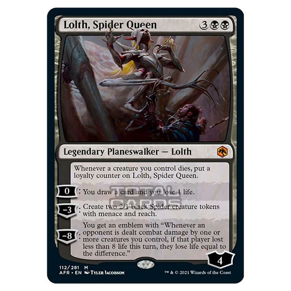 lolth mtg card Lolth, Spider Queen Adventures in the Forgotten Realms Regular NM if that player lost less than 8 life this turn lolth mtg card Lolth, Spider