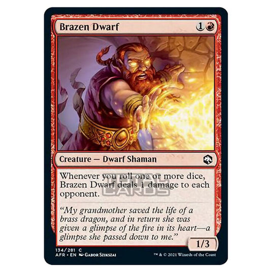 Magic The Gathering - Adventures in the Forgotten Realms - Brazen Dwarf - 134/281