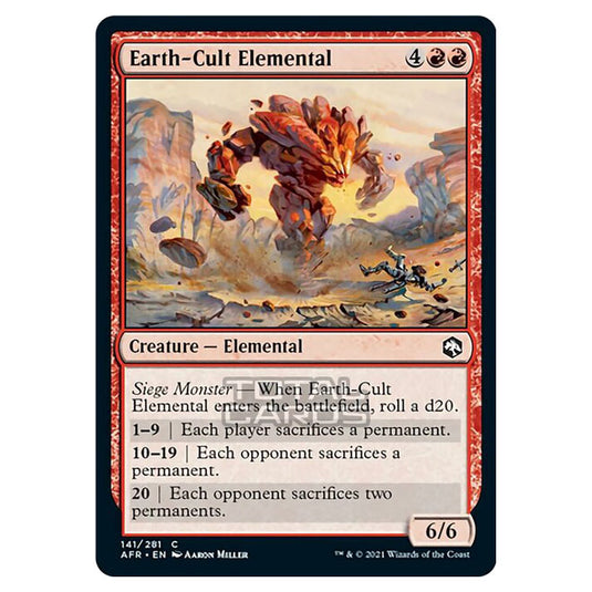 Magic The Gathering - Adventures in the Forgotten Realms - Earth-Cult Elemental - 141/281