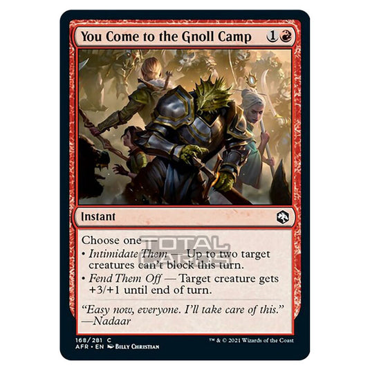 Magic The Gathering - Adventures in the Forgotten Realms - You Come to the Gnoll Camp - 168/281