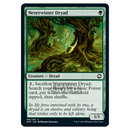 Magic The Gathering - Adventures in the Forgotten Realms - Neverwinter Dryad - 195/281