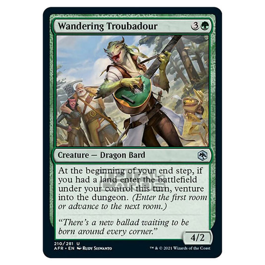 Magic The Gathering - Adventures in the Forgotten Realms - Wandering Troubadour - 210/281