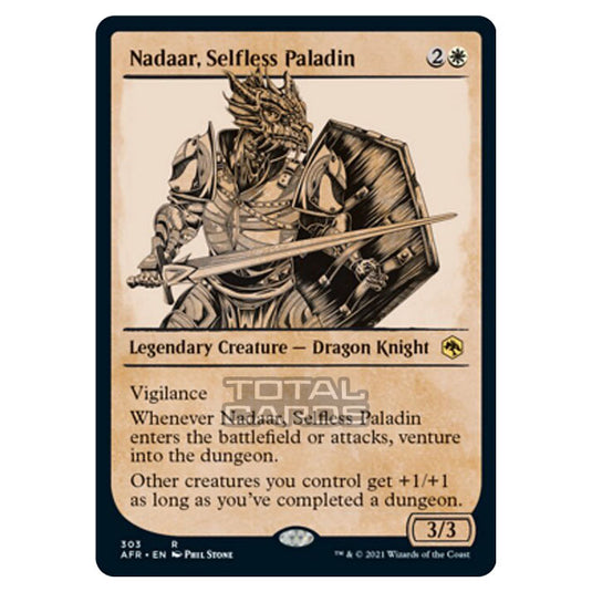 Magic The Gathering - Adventures in the Forgotten Realms - Nadaar, Selfless Paladin - 303/281