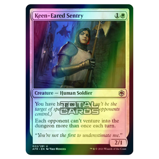 Magic The Gathering - Adventures in the Forgotten Realms - Keen-Eared Sentry - 22/281 (Foil)