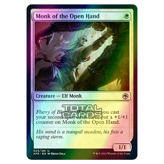 Magic The Gathering - Adventures in the Forgotten Realms - Monk of the Open Hand - 25/281 (Foil)