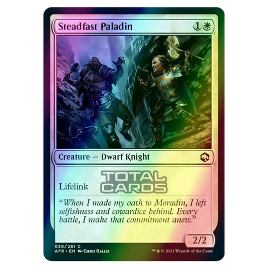 Magic The Gathering - Adventures in the Forgotten Realms - Steadfast Paladin - 38/281 (Foil)