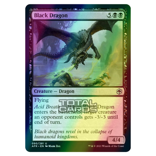 Magic The Gathering - Adventures in the Forgotten Realms - Black Dragon - 90/281 (Foil)