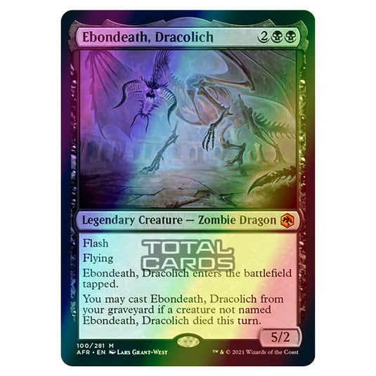 Magic The Gathering - Adventures in the Forgotten Realms - Ebondeath, Dracolich - 100/281 (Foil)