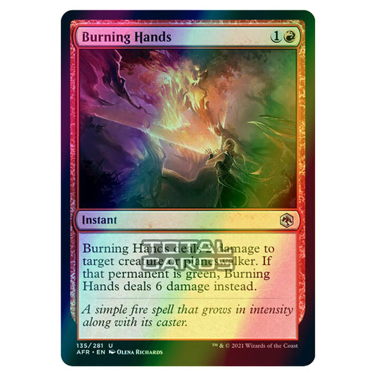 Magic The Gathering - Adventures in the Forgotten Realms - Burning Hands - 135/281 (Foil)