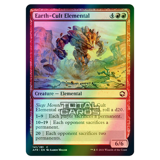 Magic The Gathering - Adventures in the Forgotten Realms - Earth-Cult Elemental - 141/281 (Foil)