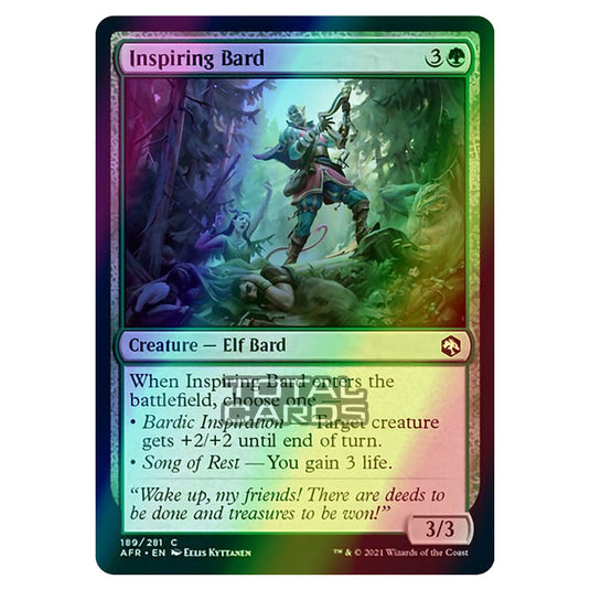 Magic The Gathering - Adventures in the Forgotten Realms - Inspiring Bard - 189/281 (Foil)