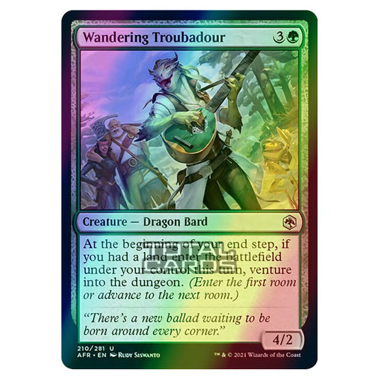 Magic The Gathering - Adventures in the Forgotten Realms - Wandering Troubadour - 210/281 (Foil)