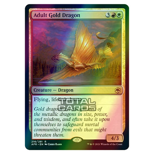 Magic The Gathering - Adventures in the Forgotten Realms - Adult Gold Dragon - 216/281 (Foil)