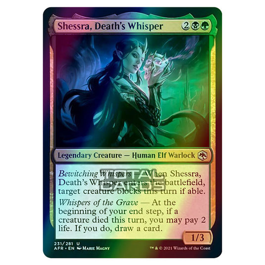 Magic The Gathering - Adventures in the Forgotten Realms - Shessra, Death's Whisper - 231/281 (Foil)