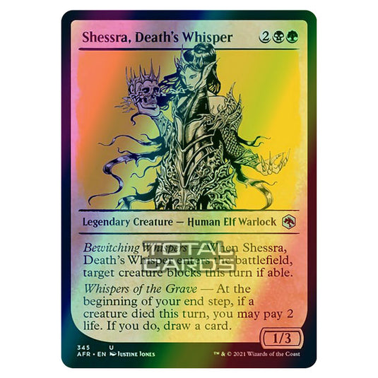Magic The Gathering - Adventures in the Forgotten Realms - Shessra, Death's Whisper - 345/281 (Foil)