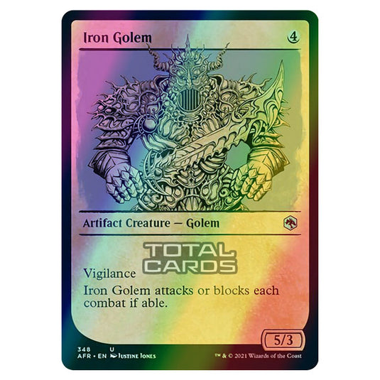 Magic The Gathering - Adventures in the Forgotten Realms - Iron Golem - 348/281 (Foil)
