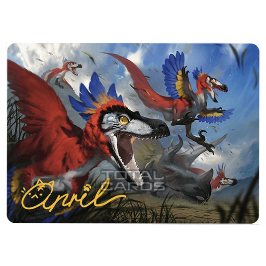 Magic The Gathering - The Lost Caverns of Ixalan - Art Series - Wrathful Raptors - 77/81 (Signed)