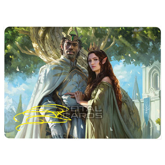 Magic The Gathering - The Lord of the Rings - Tales of Middle-earth - Art Series - Aragorn and Arwen, Wed - 0033 (Signed)