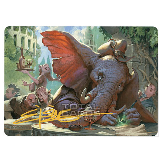 Magic The Gathering - Murders at Karlov Manor - Art Series - Loxodon Eavesdropper - 0015 (Signed)
