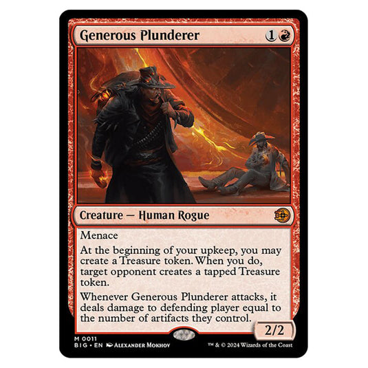 Magic The Gathering - Outlaws of Thunder Junction - The Big Score - Generous Plunderer - 0011