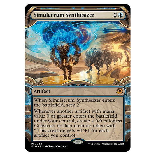 Magic The Gathering - Outlaws of Thunder Junction - The Big Score - Simulacrum Synthesizer (Vault Frame) - 0036