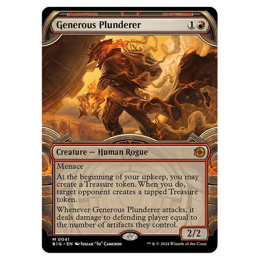 Magic The Gathering - Outlaws of Thunder Junction - The Big Score - Generous Plunderer (Vault Frame) - 0041