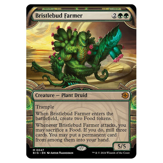 Magic The Gathering - Outlaws of Thunder Junction - The Big Score - Bristlebud Farmer (Vault Frame) - 0047