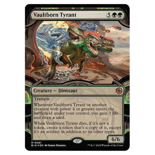 Magic The Gathering - Outlaws of Thunder Junction - The Big Score - Vaultborn Tyrant (Vault Frame) - 0061