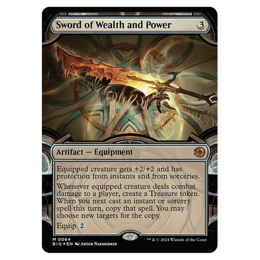 Magic The Gathering - Outlaws of Thunder Junction - The Big Score - Sword of Wealth and Power (Vault Frame) - 0064