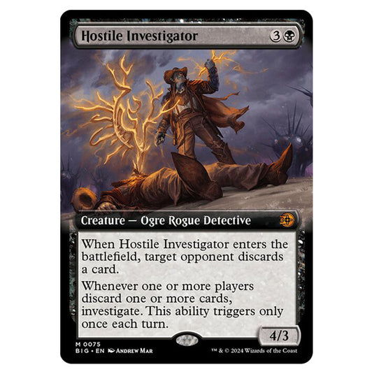 Magic The Gathering - Outlaws of Thunder Junction - The Big Score - Hostile Investigator (Extended Art) - 0075