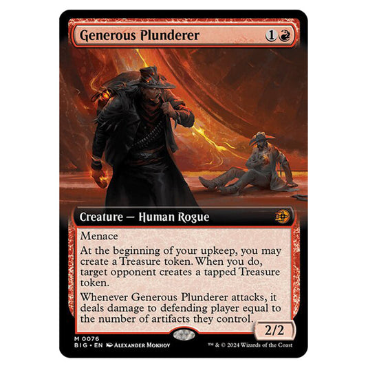 Magic The Gathering - Outlaws of Thunder Junction - The Big Score - Generous Plunderer (Extended Art) - 0076