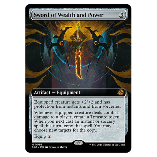 Magic The Gathering - Outlaws of Thunder Junction - The Big Score - Sword of Wealth and Power (Extended Art) - 0091