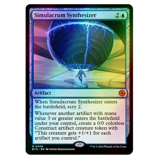 Magic The Gathering - Outlaws of Thunder Junction - The Big Score - Simulacrum Synthesizer - 0006 (Foil)