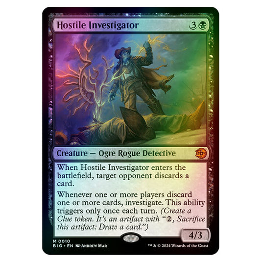 Magic The Gathering - Outlaws of Thunder Junction - The Big Score - Hostile Investigator - 0010 (Foil)