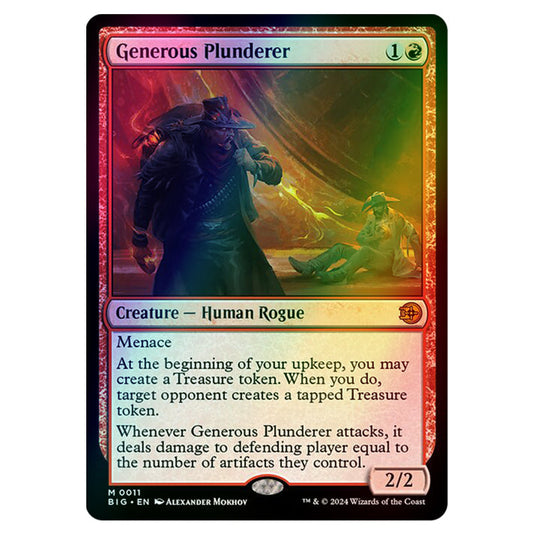 Magic The Gathering - Outlaws of Thunder Junction - The Big Score - Generous Plunderer - 0011 (Foil)