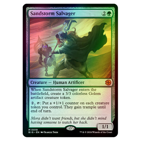 Magic The Gathering - Outlaws of Thunder Junction - The Big Score - Sandstorm Salvager - 0019 (Foil)