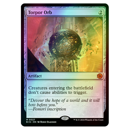 Magic The Gathering - Outlaws of Thunder Junction - The Big Score - Torpor Orb - 0027 (Foil)