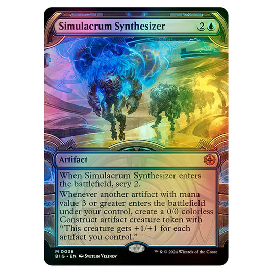 Magic The Gathering - Outlaws of Thunder Junction - The Big Score - Simulacrum Synthesizer (Vault Frame) - 0036 (Foil)