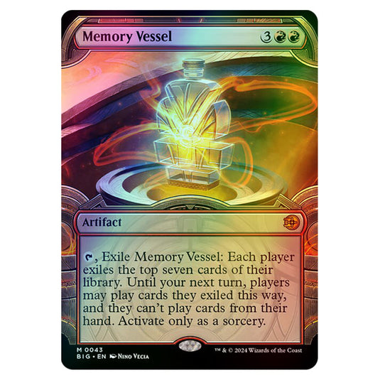 Magic The Gathering - Outlaws of Thunder Junction - The Big Score - Memory Vessel (Vault Frame) - 0043 (Foil)