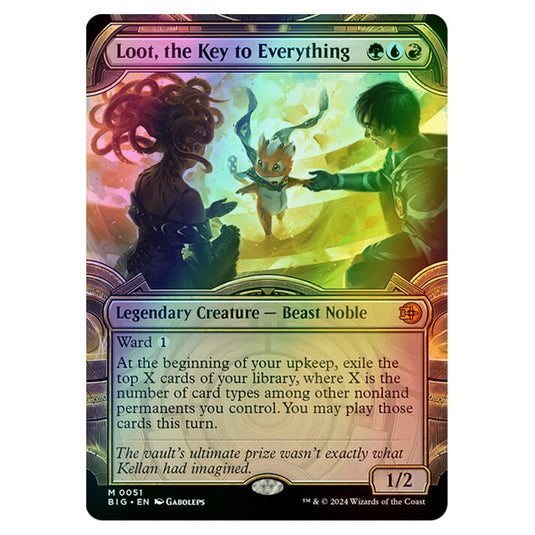 Magic The Gathering - Outlaws of Thunder Junction - The Big Score - Loot, the Key to Everything (Vault Frame) - 0051 (Foil)